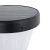 GLOBOSTAR® SOLARDIS 90523 Φωτιστικό Κολωνάκι Κήπου LED 10W 180lm 120° με Ενσωματωμένο Φωτοβολταϊκό Panel 6V 5W & Επαναφορτιζόμενη Μπαταρία Li-ion 3.2V 6000mAh με Αισθητήρα Ημέρας-Νύχτας Αδιάβροχο IP65 Ψυχρό Λευκό 6000K - Μαύρο - Μ24 x Π24 x Υ88cm - 2 