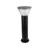 GLOBOSTAR® VEGGIE 90525 Φωτιστικό Κολωνάκι Κήπου LED 10W 500lm 120° με Ενσωματωμένο Φωτοβολταϊκό Panel 6V 2W & Επαναφορτιζόμενη Μπαταρία Li-ion 3.2V 1800mAh με Αισθητήρα Ημέρας-Νύχτας Αδιάβροχο IP65 Ψυχρό Λευκό 6000K - Sanan SMD Chip - Μαύρο- Μ23 x Π2
