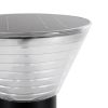 GLOBOSTAR® VEGGIE 90525 Φωτιστικό Κολωνάκι Κήπου LED 10W 500lm 120° με Ενσωματωμένο Φωτοβολταϊκό Panel 6V 2W & Επαναφορτιζόμενη Μπαταρία Li-ion 3.2V 1800mAh με Αισθητήρα Ημέρας-Νύχτας Αδιάβροχο IP65 Ψυχρό Λευκό 6000K - Sanan SMD Chip - Μαύρο- Μ23 x Π2