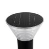 GLOBOSTAR® VEGGIE 90525 Φωτιστικό Κολωνάκι Κήπου LED 10W 500lm 120° με Ενσωματωμένο Φωτοβολταϊκό Panel 6V 2W & Επαναφορτιζόμενη Μπαταρία Li-ion 3.2V 1800mAh με Αισθητήρα Ημέρας-Νύχτας Αδιάβροχο IP65 Ψυχρό Λευκό 6000K - Sanan SMD Chip - Μαύρο- Μ23 x Π2
