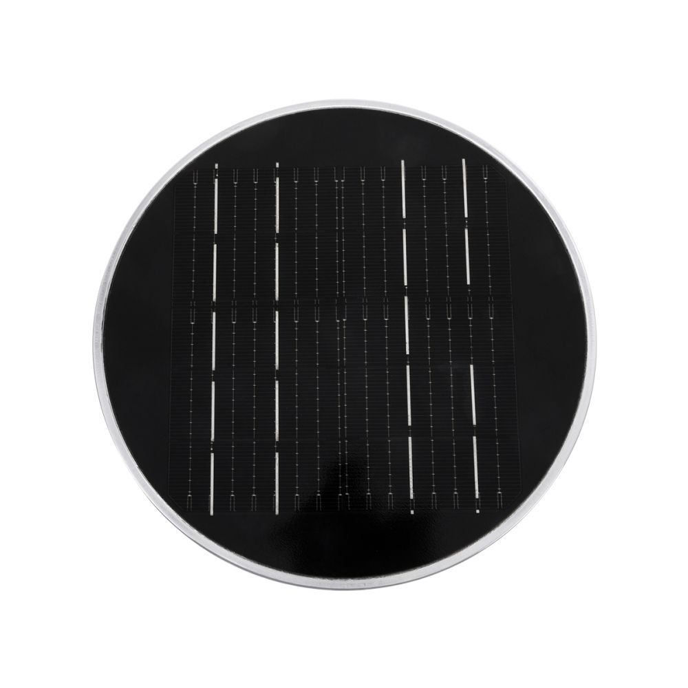 GLOBOSTAR® VEGGIE 90525 Φωτιστικό Κολωνάκι Κήπου LED 10W 500lm 120° με Ενσωματωμένο Φωτοβολταϊκό Panel 6V 2W & Επαναφορτιζόμενη Μπαταρία Li-ion 3.2V 1800mAh με Αισθητήρα Ημέρας-Νύχτας Αδιάβροχο IP65 Ψυχρό Λευκό 6000K - Sanan SMD Chip - Μαύρο- Μ23 x Π2