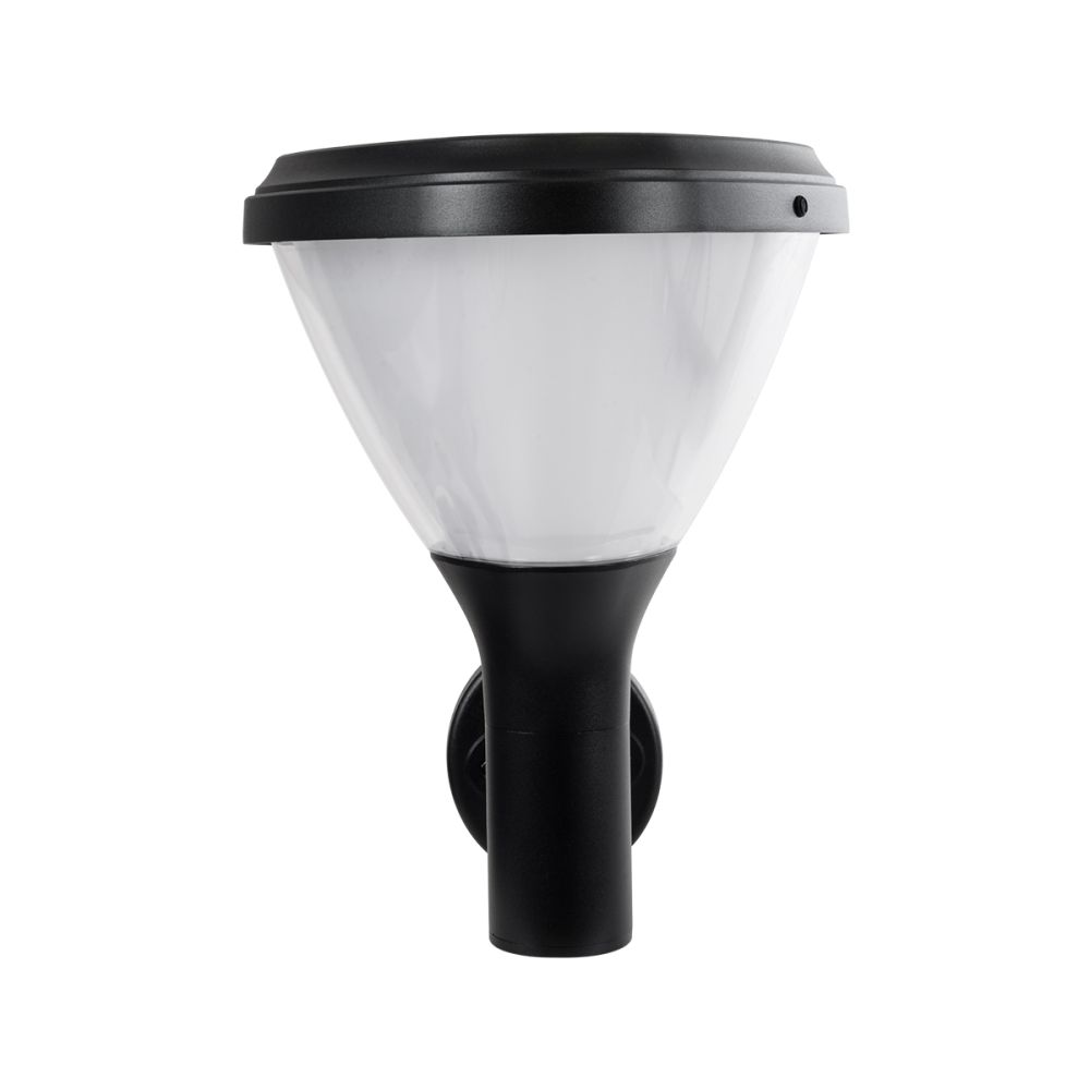 GLOBOSTAR® NATURE 90526 Φωτιστικό Κολωνάκι Κήπου LED 10W 330lm 120° με Ενσωματωμένο Φωτοβολταϊκό Panel 6V 2W & Επαναφορτιζόμενη Μπαταρία Li-ion 3.2V 1800mAh με Αισθητήρα Ημέρας-Νύχτας Αδιάβροχο IP65 Ψυχρό Λευκό 6000K - Γκρι Ανθρακί - Μ26 x Π29 x Υ36cm