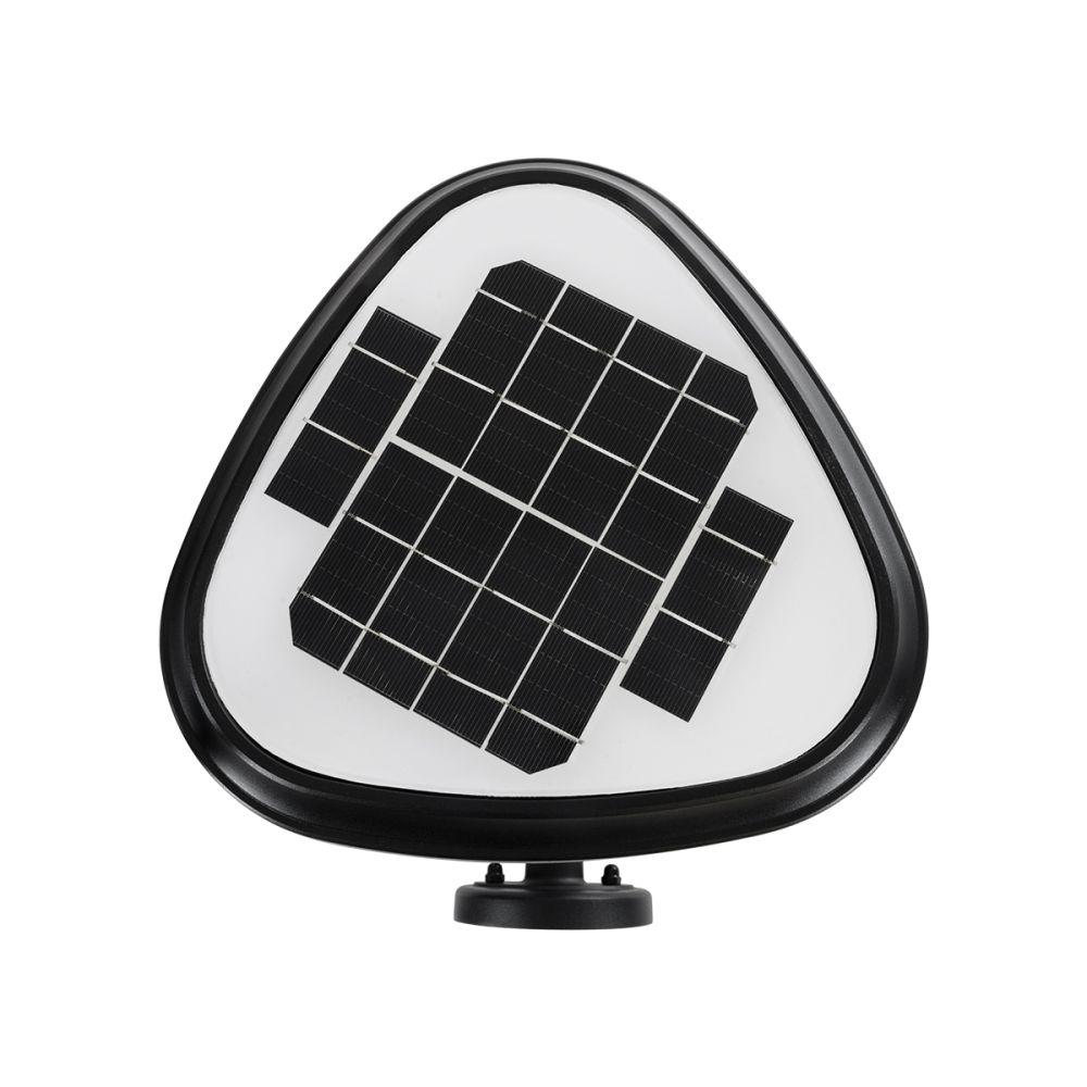 GLOBOSTAR® NATURE 90526 Φωτιστικό Κολωνάκι Κήπου LED 10W 330lm 120° με Ενσωματωμένο Φωτοβολταϊκό Panel 6V 2W & Επαναφορτιζόμενη Μπαταρία Li-ion 3.2V 1800mAh με Αισθητήρα Ημέρας-Νύχτας Αδιάβροχο IP65 Ψυχρό Λευκό 6000K - Γκρι Ανθρακί - Μ26 x Π29 x Υ36cm