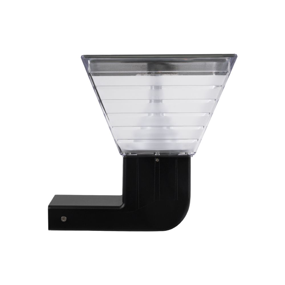 GLOBOSTAR® GRACIOUS 90529 Μοντέρνο Φωτιστικό Τοίχου - Απλίκα LED 10W 500lm 120° με Ενσωματωμένο Φωτοβολταϊκό Panel 6V 2W & Επαναφορτιζόμενη Μπαταρία Li-ion 3.2V 1800mAh με Αισθητήρα Ημέρας-Νύχτας Αδιάβροχο IP65 Ρυθμιζόμενο Λευκό CCT με Διακόπτη στο Σώ