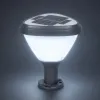 GLOBOSTAR® NATURE 90532 Φωτιστικό Κολωνάκι Κήπου LED 10W 500lm 120° DC 5V με Ενσωματωμένο Φωτοβολταϊκό Panel 6V 2W & Επαναφορτιζόμενη Μπαταρία Li-ion 3.2V 8000mAh με Αισθητήρα Ημέρας-Νύχτας Αδιάβροχο IP65 Ψυχρό Λευκό 6000K - Sanan SMD Chip - Γκρι Ανθρ