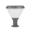 GLOBOSTAR® NATURE 90532 Φωτιστικό Κολωνάκι Κήπου LED 10W 500lm 120° DC 5V με Ενσωματωμένο Φωτοβολταϊκό Panel 6V 2W & Επαναφορτιζόμενη Μπαταρία Li-ion 3.2V 8000mAh με Αισθητήρα Ημέρας-Νύχτας Αδιάβροχο IP65 Ψυχρό Λευκό 6000K - Sanan SMD Chip - Γκρι Ανθρ