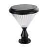 GLOBOSTAR® SHARP 90533 Φωτιστικό Κολωνάκι Κήπου LED 10W 500lm 120° DC 5V με Ενσωματωμένο Φωτοβολταϊκό Panel 6V 2W & Επαναφορτιζόμενη Μπαταρία Li-ion 3.2V 8000mAh με Αισθητήρα Ημέρας-Νύχτας Αδιάβροχο IP65 Ψυχρό Λευκό 6000K - Sanan SMD Chip - Γκρι Ανθρα