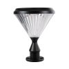 GLOBOSTAR® SHARP 90533 Φωτιστικό Κολωνάκι Κήπου LED 10W 500lm 120° DC 5V με Ενσωματωμένο Φωτοβολταϊκό Panel 6V 2W & Επαναφορτιζόμενη Μπαταρία Li-ion 3.2V 8000mAh με Αισθητήρα Ημέρας-Νύχτας Αδιάβροχο IP65 Ψυχρό Λευκό 6000K - Sanan SMD Chip - Γκρι Ανθρα