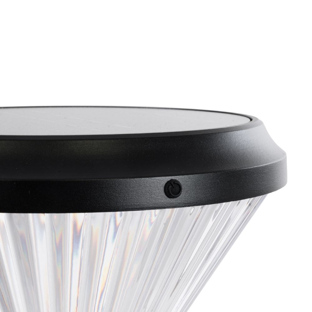 GLOBOSTAR® SHARP 90533 Φωτιστικό Κολωνάκι Κήπου LED 10W 500lm 120° DC 5V με Ενσωματωμένο Φωτοβολταϊκό Panel 6V 2W & Επαναφορτιζόμενη Μπαταρία Li-ion 3.2V 8000mAh με Αισθητήρα Ημέρας-Νύχτας Αδιάβροχο IP65 Ψυχρό Λευκό 6000K - Sanan SMD Chip - Γκρι Ανθρα
