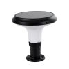 GLOBOSTAR® WHISPER 90535 Φωτιστικό Κολωνάκι Κήπου LED 10W 500lm 120° με Ενσωματωμένο Φωτοβολταϊκό Panel 6V 2W & Επαναφορτιζόμενη Μπαταρία Li-ion 3.2V 1800mAh με Αισθητήρα Ημέρας-Νύχτας Αδιάβροχο IP65 Ψυχρό Λευκό 6000K - Sanan SMD Chip - Γκρι Ανθρακί -