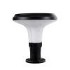 GLOBOSTAR® WHISPER 90535 Φωτιστικό Κολωνάκι Κήπου LED 10W 500lm 120° με Ενσωματωμένο Φωτοβολταϊκό Panel 6V 2W & Επαναφορτιζόμενη Μπαταρία Li-ion 3.2V 1800mAh με Αισθητήρα Ημέρας-Νύχτας Αδιάβροχο IP65 Ψυχρό Λευκό 6000K - Sanan SMD Chip - Γκρι Ανθρακί -