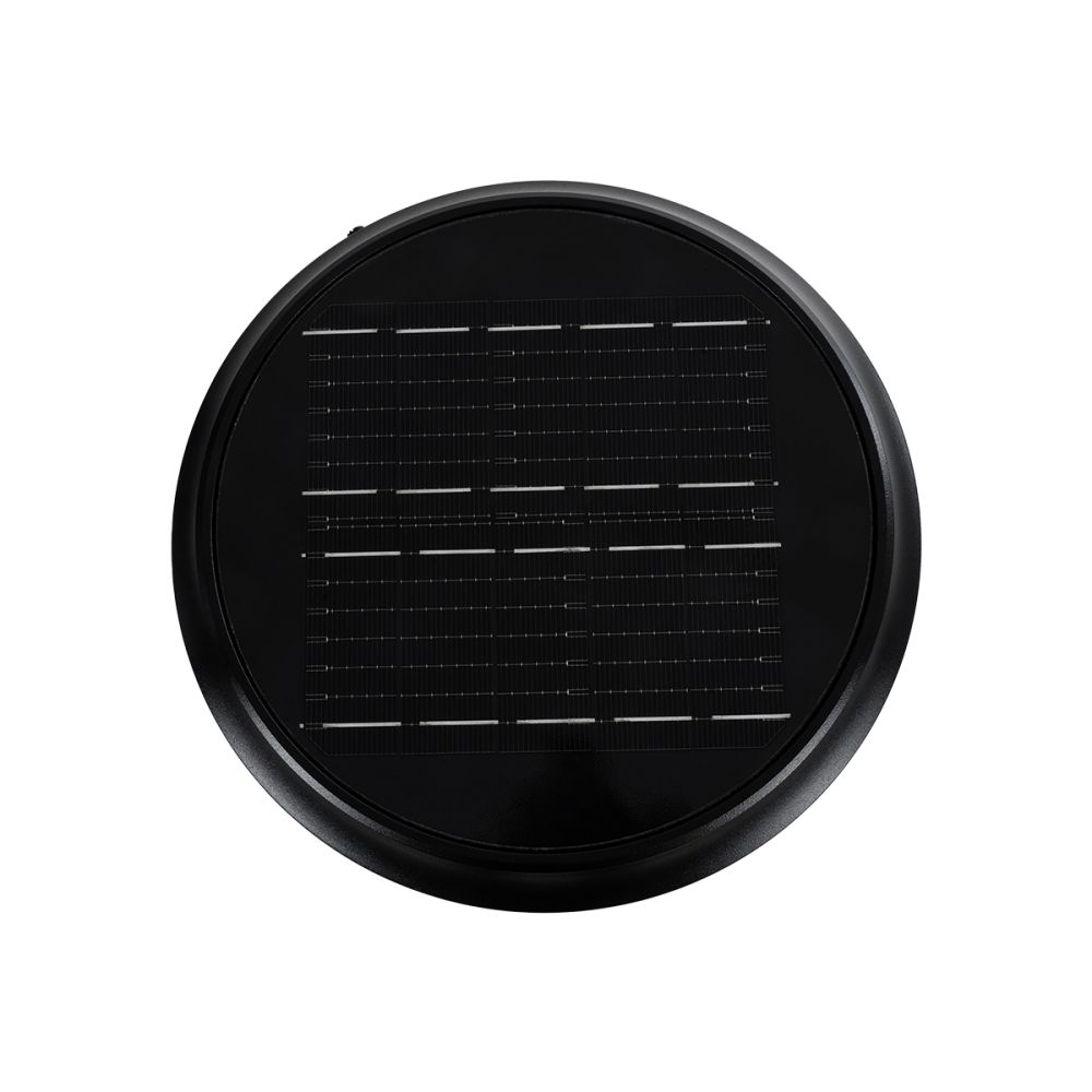 GLOBOSTAR® WHISPER 90535 Φωτιστικό Κολωνάκι Κήπου LED 10W 500lm 120° με Ενσωματωμένο Φωτοβολταϊκό Panel 6V 2W & Επαναφορτιζόμενη Μπαταρία Li-ion 3.2V 1800mAh με Αισθητήρα Ημέρας-Νύχτας Αδιάβροχο IP65 Ψυχρό Λευκό 6000K - Sanan SMD Chip - Γκρι Ανθρακί -