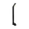GLOBOSTAR® GREENERY 90544 Φωτιστικό Κολωνάκι Κήπου LED 15W 1500lm 120° AC 220-240V Αδιάβροχο IP65 - Θερμό Λευκό 2700K - Bridgelux COB Chip - Γκρι Ανθρακί Ματ - Μ8 x Π15 x Υ70cm - 3 Χρόνια Εγγύηση