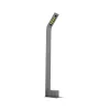 GLOBOSTAR® GREENERY 90544 Φωτιστικό Κολωνάκι Κήπου LED 15W 1500lm 120° AC 220-240V Αδιάβροχο IP65 - Θερμό Λευκό 2700K - Bridgelux COB Chip - Γκρι Ανθρακί Ματ - Μ8 x Π15 x Υ70cm - 3 Χρόνια Εγγύηση