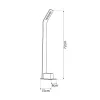 GLOBOSTAR® GREENERY 90544 Φωτιστικό Κολωνάκι Κήπου LED 15W 1500lm 120° AC 220-240V Αδιάβροχο IP65 - Θερμό Λευκό 2700K - Bridgelux COB Chip - Γκρι Ανθρακί Ματ - Μ8 x Π15 x Υ70cm - 3 Χρόνια Εγγύηση