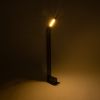 GLOBOSTAR® GREENERY 90544 Φωτιστικό Κολωνάκι Κήπου LED 15W 1500lm 120° AC 220-240V Αδιάβροχο IP65 - Θερμό Λευκό 2700K - Bridgelux COB Chip - Γκρι Ανθρακί Ματ - Μ8 x Π15 x Υ70cm - 3 Χρόνια Εγγύηση