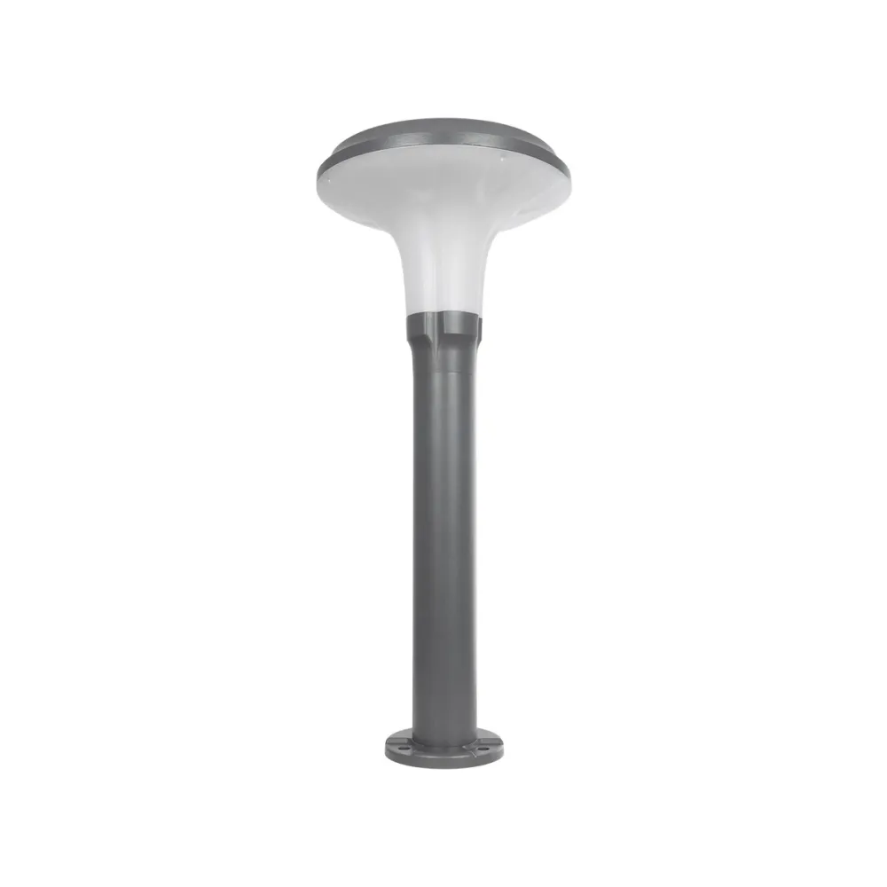 GLOBOSTAR® WHISPER 90548 Φωτιστικό Κολωνάκι Κήπου με Ντουί 1 x E27 AC 220-240V Αδιάβροχο IP65 - Γκρι Ανθρακί - Μ27 x Π27 x Υ79cm