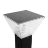 GLOBOSTAR® VEGGIE 90549 Φωτιστικό Κολωνάκι Κήπου με Ντουί 1 x E27 60° AC 220-240V Αδιάβροχο IP65 - Μαύρο - Μ20 x Π20 x Υ60cm - 2 Χρόνια Εγγύηση