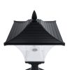 GLOBOSTAR® DIRAHIO 90552 Φωτιστικό Κολωνάκι Κήπου με Ντουί 1 x E27 AC 220-240V Αδιάβροχο IP65 - Γκρι Ανθρακί - Μ32 x Π32 x Υ52cm