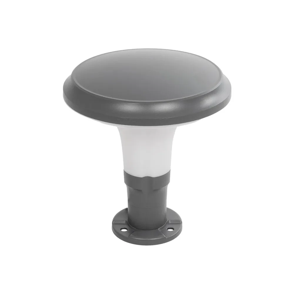 GLOBOSTAR® WHISPER 90553 Φωτιστικό Κολωνάκι Κήπου με Ντουί 1 x E27 AC 220-240V Αδιάβροχο IP65 - Γκρι Ανθρακί - Μ27 x Π27 x Υ29cm