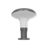 GLOBOSTAR® WHISPER 90553 Φωτιστικό Κολωνάκι Κήπου με Ντουί 1 x E27 AC 220-240V Αδιάβροχο IP65 - Γκρι Ανθρακί - Μ27 x Π27 x Υ29cm