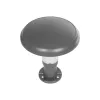 GLOBOSTAR® WHISPER 90553 Φωτιστικό Κολωνάκι Κήπου με Ντουί 1 x E27 AC 220-240V Αδιάβροχο IP65 - Γκρι Ανθρακί - Μ27 x Π27 x Υ29cm