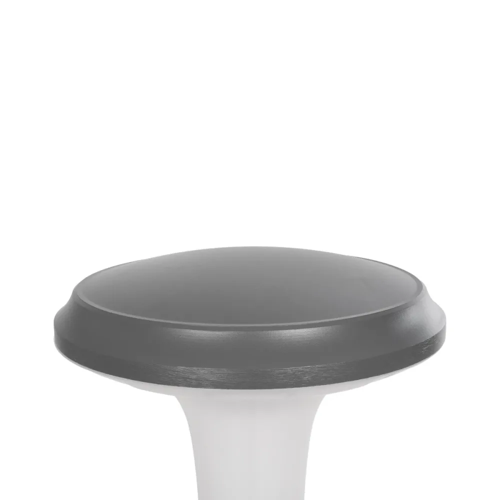 GLOBOSTAR® WHISPER 90553 Φωτιστικό Κολωνάκι Κήπου με Ντουί 1 x E27 AC 220-240V Αδιάβροχο IP65 - Γκρι Ανθρακί - Μ27 x Π27 x Υ29cm