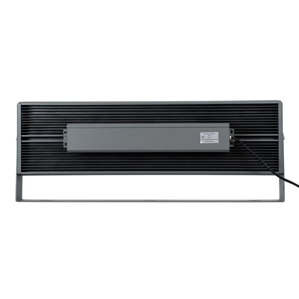 GLOBOSTAR® FLOODZANA 90560 Προβολέας Σποτ Wall Washer LED 200W 18000lm 30° DC 24V Αδιάβροχο IP65 Θερμό Λευκό 2700K Dimmable - Bridgelux SMD Chip - Γκρι Ανθρακί - Μ70 x Π29 x Υ10cm - 3 Χρόνια Εγγύηση