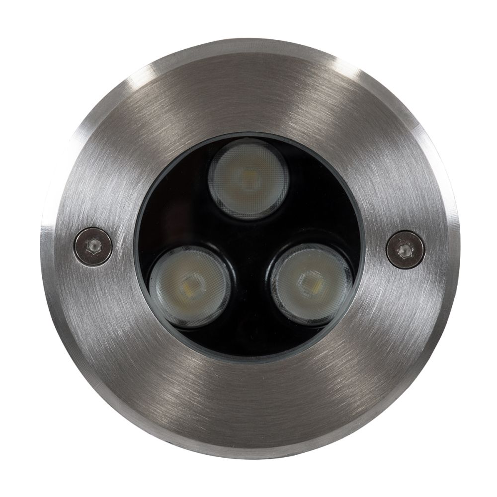 GloboStar® UNDERWATER-JULIA 90564 Υποβρύχιο Χωνευτό Φωτιστικό Σποτ Ειδικό για Σιντριβάνια LED 3W 255lm 15° DC 24V Αδιάβροχο IP68 Φ10 x Υ7.5cm RGBW DMX512 - Ανοξείδωτο Ατσάλι - 3 Years Warranty