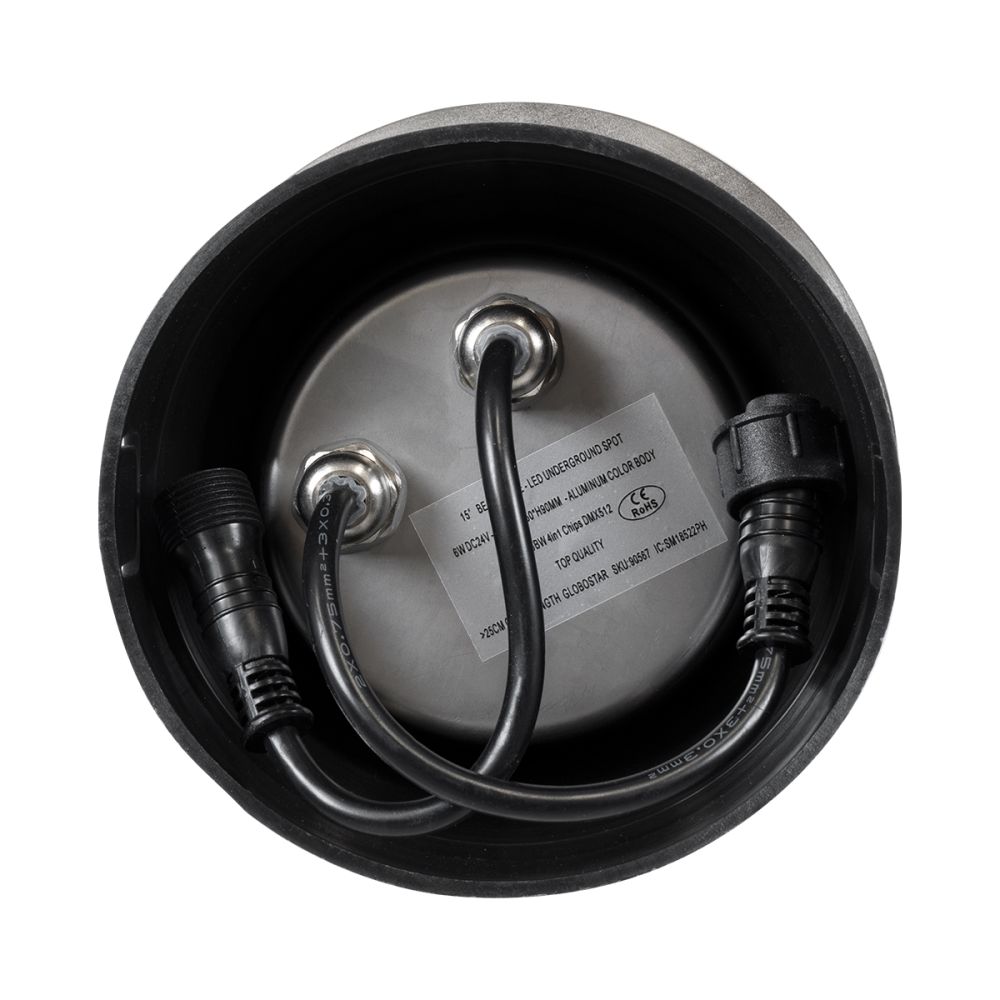 GloboStar® UNDERWATER-JULIA 90567 Υποβρύχιο Χωνευτό Φωτιστικό Σποτ Ειδικό για Σιντριβάνια LED 6W 510lm 15° DC 24V Αδιάβροχο IP68 Φ15 x Υ10.2cm RGBW DMX512 - Ανοξείδωτο Ατσάλι - 3 Years Warranty