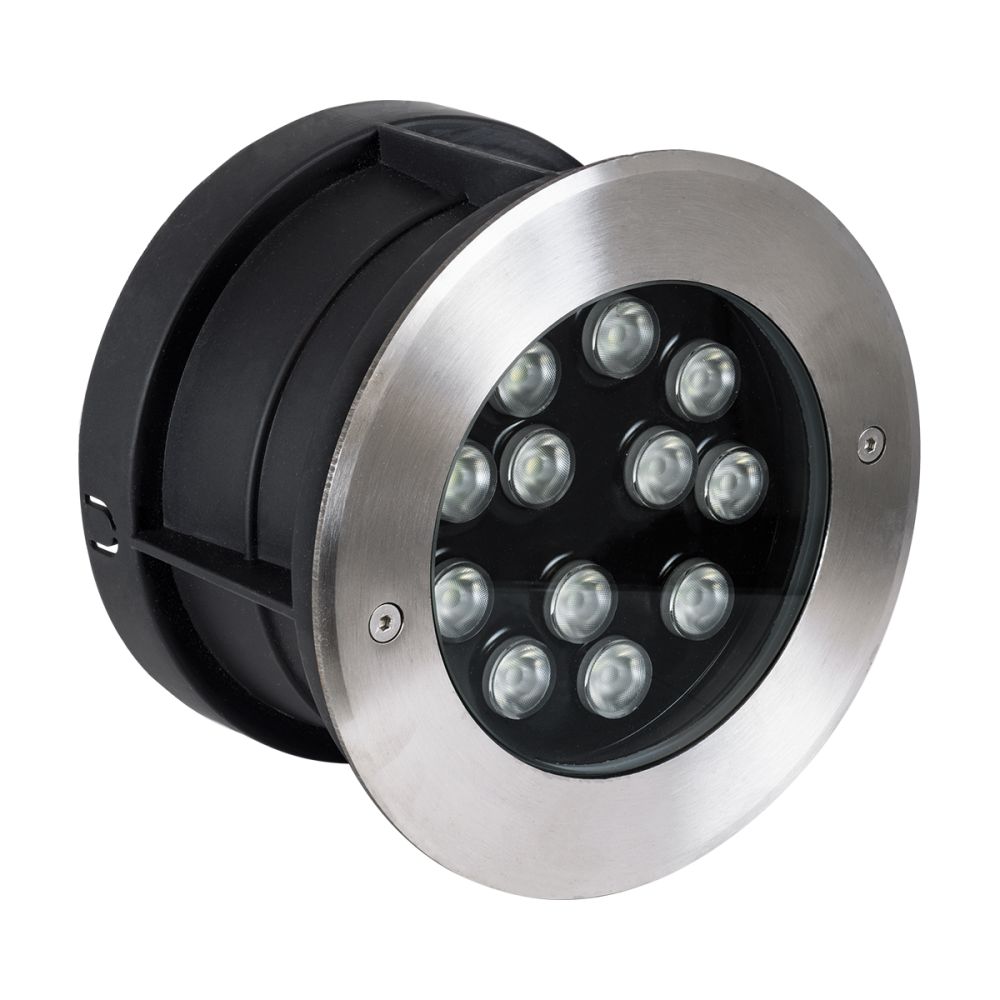GloboStar® UNDERWATER-JULIA 90570 Υποβρύχιο Χωνευτό Φωτιστικό Σποτ Ειδικό για Σιντριβάνια LED 12W 1020lm 15° DC 24V Αδιάβροχο IP68 Φ18 x Υ11.2cm RGBW DMX512 - Ανοξείδωτο Ατσάλι - 3 Years Warranty