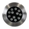 GloboStar® UNDERWATER-JULIA 90570 Υποβρύχιο Χωνευτό Φωτιστικό Σποτ Ειδικό για Σιντριβάνια LED 12W 1020lm 15° DC 24V Αδιάβροχο IP68 Φ18 x Υ11.2cm RGBW DMX512 - Ανοξείδωτο Ατσάλι - 3 Years Warranty