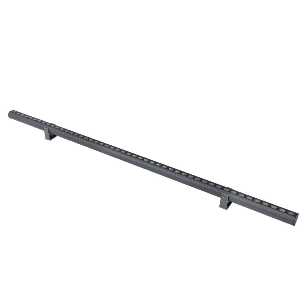 GLOBOSTAR® WASHERSTELLAR 90577 Μπάρα Φωτισμού Wall Washer LED 12W 1020lm 30° DC 24V Αδιάβροχο IP67 Πολύχρωμο RGBW Dimmable DMX512 - Bridgelux SMD Chip - Γκρι Ανθρακί - Μ100 x Π3.2 x Υ3cm - 3 Χρόνια Εγγύηση