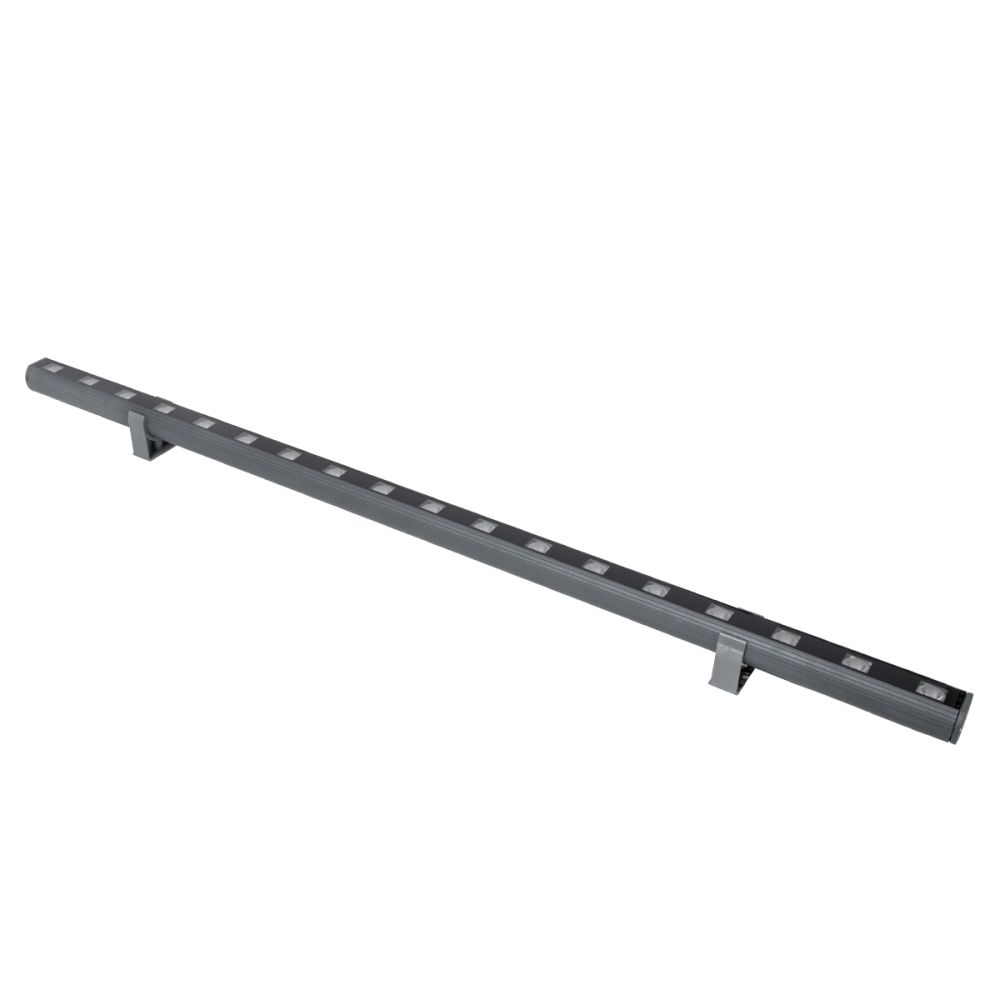 GLOBOSTAR® WASHERPANDA 90580 Μπάρα Φωτισμού Wall Washer LED 18W 2070lm 15° DC 24V Αδιάβροχο IP67 Φυσικό Λευκό 4500K Dimmable - Bridgelux SMD Chip - Γκρι Ανθρακί - Μ100 x Π4 x Υ3.5cm - 3 Χρόνια Εγγύηση
