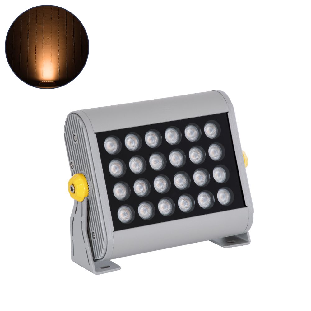 GLOBOSTAR® WASHERPANDA 90582 Μπάρα Φωτισμού Wall Washer LED 36W 3780lm 15° DC 24V Αδιάβροχο IP67 Ultra Θερμό Λευκό 2200K Dimmable - Bridgelux SMD Chip - Γκρι Ανθρακί - Μ100 x Π4 x Υ3.5cm - 3 Χρόνια Εγγύηση