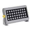 GLOBOSTAR® FLOODHENA 90445 Προβολέας Σποτ Wall Washer LED 36W 3060lm 30° AC 220-240V Αδιάβροχο IP67 Ultra Θερμό Λευκό 2200K - Bridgelux SMD Chip - Γκρι Ανθρακί - Μ30 x Π6 x Υ17cm - 3 Χρόνια Εγγύηση