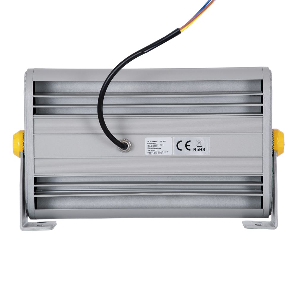 GLOBOSTAR® FLOODHENA 90445 Προβολέας Σποτ Wall Washer LED 36W 3060lm 30° AC 220-240V Αδιάβροχο IP67 Ultra Θερμό Λευκό 2200K - Bridgelux SMD Chip - Γκρι Ανθρακί - Μ30 x Π6 x Υ17cm - 3 Χρόνια Εγγύηση