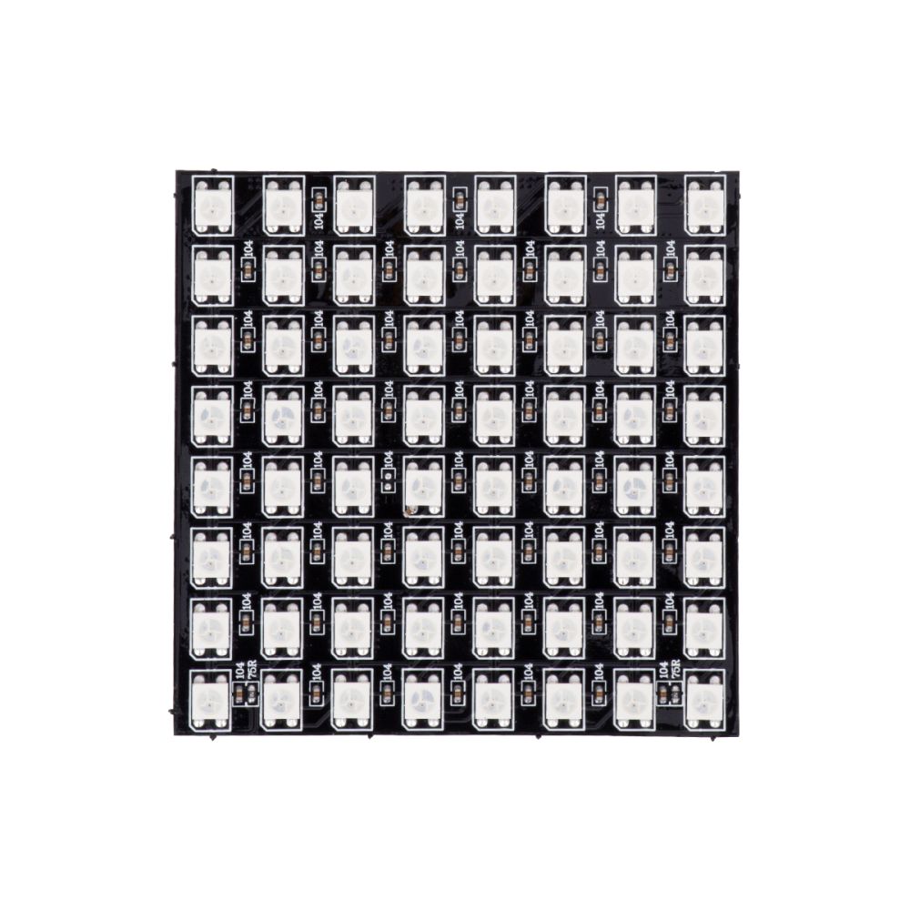 GLOBOSTAR® DIGIPLATE 90607 Ψηφιακή Pixel Addressable Πλακέτα LED 15.3W 918lm 120° DC 5V IP20 64 x SMD5050 Chip 64 x Pixel Πολύχρωμο RGB Dimmable SPI/TTL Protocol IC WS2812/SK6812 - Sanan SMD Chip - Μ8 x Π8 x Υ0.2cm - 5 Χρόνια Εγγύηση