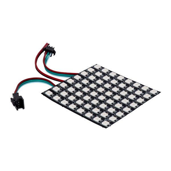GLOBOSTAR® DIGIPLATE 90607 Ψηφιακή Pixel Addressable Πλακέτα LED 15.3W 918lm 120° DC 5V IP20 64 x SMD5050 Chip 64 x Pixel Πολύχρωμο RGB Dimmable SPI/TTL Protocol IC WS2812/SK6812 - Sanan SMD Chip - Μ8 x Π8 x Υ0.2cm - 5 Χρόνια Εγγύηση