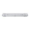 GLOBOSTAR® VIGAS 90610 Γραμμικό Βιομηχανικό Φωτιστικό Σκαφάκι Tri-Proof με Μεταλλικά Clips για 1 x Λάμπα T8 G13 60cm Τύπου Φθορίου LED Τροφοδοσίας Ενός Άκρου 120° AC 220-240V Αδιάβροχο IP65 - Γκρι με Διάφανο Κάλυμμα Πλαστικό PC - Μ66 x Π8 x Υ8cm