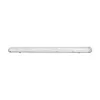 GLOBOSTAR® VIGAS 90613 Γραμμικό Βιομηχανικό Φωτιστικό Σκαφάκι Tri-Proof με Μεταλλικά Clips για 2 x Λάμπες T8 G13 120cm Τύπου Φθορίου LED Τροφοδοσίας Ενός Άκρου 120° AC 220-240V Αδιάβροχο IP65 - Γκρι με Διάφανο Κάλυμμα Πλαστικό PC - Μ126 x Π11.5 x Υ9cm