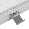 GLOBOSTAR® VIGAS 90613 Γραμμικό Βιομηχανικό Φωτιστικό Σκαφάκι Tri-Proof με Μεταλλικά Clips για 2 x Λάμπες T8 G13 120cm Τύπου Φθορίου LED Τροφοδοσίας Ενός Άκρου 120° AC 220-240V Αδιάβροχο IP65 - Γκρι με Διάφανο Κάλυμμα Πλαστικό PC - Μ126 x Π11.5 x Υ9cm