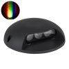 GLOBOSTAR® STEPLUNA 90618 Φωτιστικό Σκαλοπατιού / Διαδρόμου LED 6W 510lm 10° DC 24V Αδιάβροχο IP65 Πολύχρωμο RGB Dimmable DMX512 - Bridgelux SMD Chip - Μαύρο Ματ - Μ12 x Π12 x Υ3cm - 3 Χρόνια Εγγύηση
