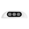 GLOBOSTAR® STEPLUNA 90619 Φωτιστικό Σκαλοπατιού / Διαδρόμου LED 3W 330lm 10° DC 24V Αδιάβροχο IP65 Θερμό Λευκό 2700K Dimmable - Bridgelux SMD Chip - Λευκό Ματ - Μ12 x Π12 x Υ3cm - 3 Χρόνια Εγγύηση