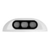 GLOBOSTAR® STEPLUNA 90621 Φωτιστικό Σκαλοπατιού / Διαδρόμου LED 6W 510lm 10° DC 24V Αδιάβροχο IP65 Πολύχρωμο RGB Dimmable DMX512 - Bridgelux SMD Chip - Λευκό Ματ - Μ12 x Π12 x Υ3cm - 3 Χρόνια Εγγύηση
