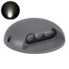 GLOBOSTAR® STEPLUNA 90623 Φωτιστικό Σκαλοπατιού / Διαδρόμου LED 3W 345lm 10° DC 24V Αδιάβροχο IP65 Φυσικό Λευκό 4500K Dimmable - Bridgelux SMD Chip - Γκρι Ανθρακί - Μ12 x Π12 x Υ3cm - 3 Χρόνια Εγγύηση