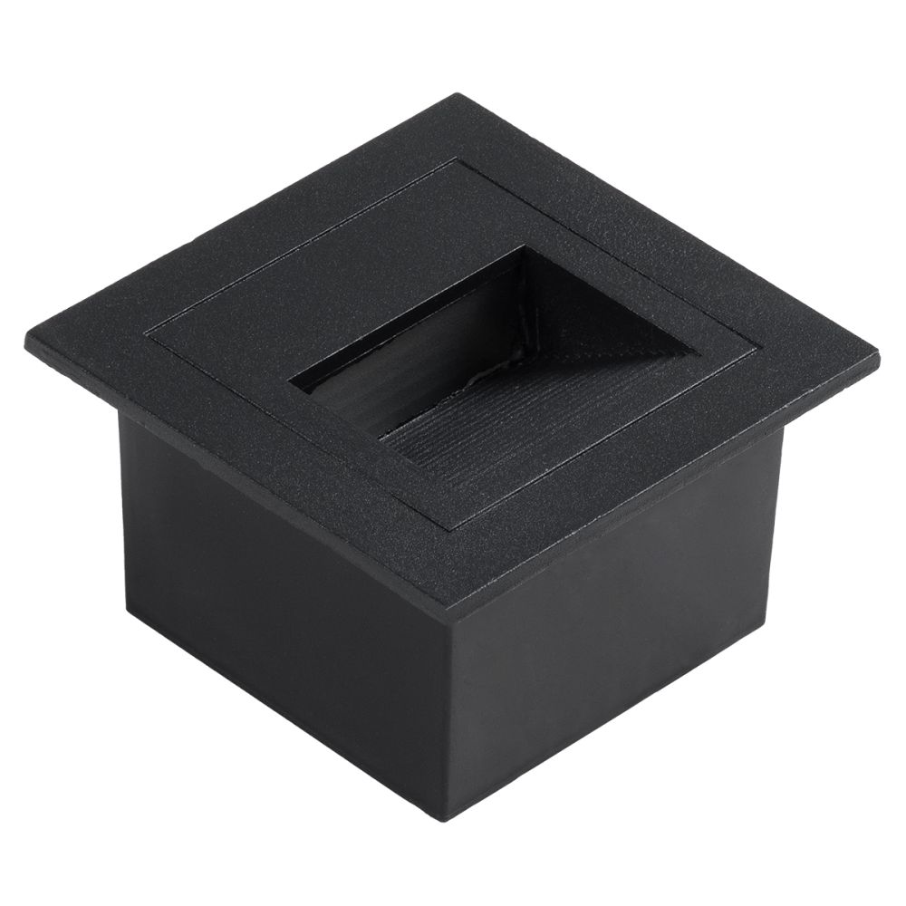 GLOBOSTAR® STEP-MINA 90625 Χωνευτό Αρχιτεκτονικό Φωτιστικό Διαδρόμου/Σκαλοπατιού LED 3W 330lm 30° DC 24V Αδιάβροχο IP65 Θερμό Λευκό 2700K Dimmable - Μαύρο - Μ8.3 x Π8.3 x Υ5cm / Q6.6cm - 3 Χρόνια Εγγύηση