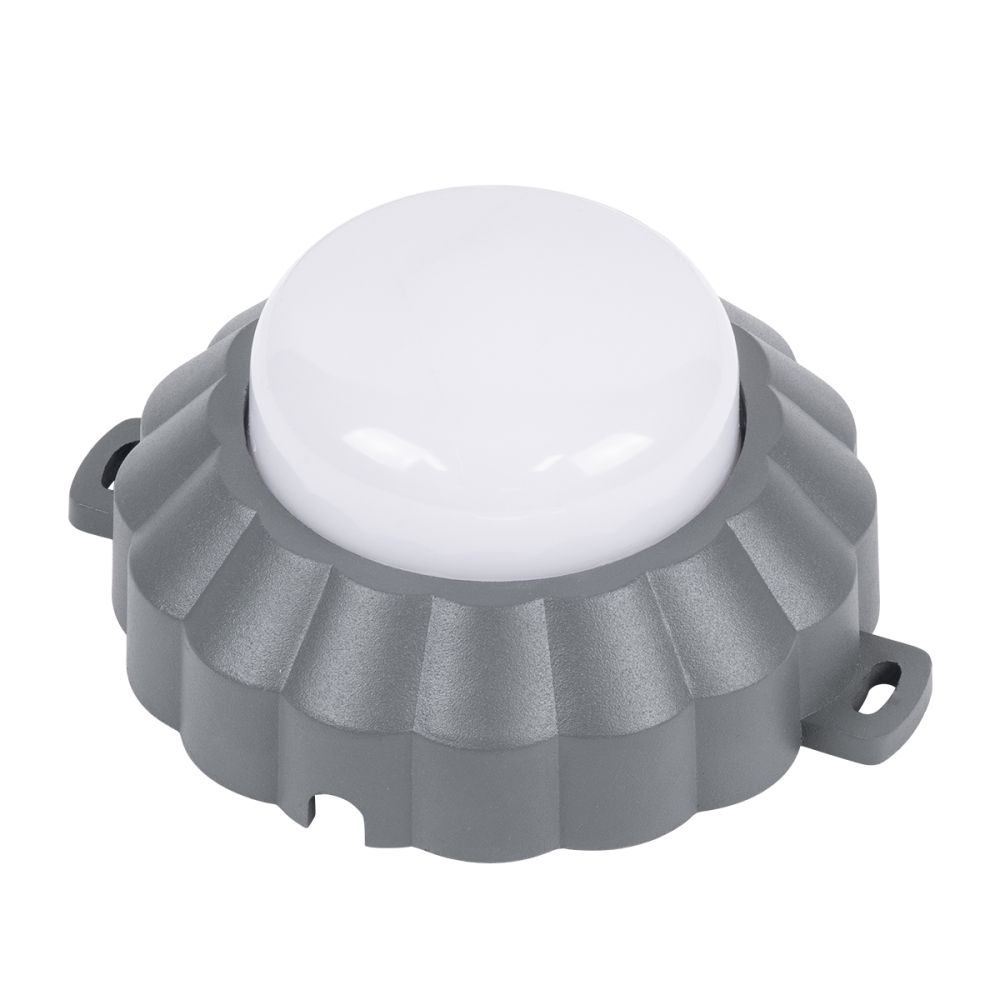GLOBOSTAR® WALLLIGHT-MONA 90628 Μοντέρνο Φωτιστικό Τοίχου - Απλίκα LED 6W 660lm 360° DC 24V Αδιάβροχο IP65 Θερμό Λευκό 2700K - CREE COB Chip & TÜV SÜD Driver - Γκρι Ανθρακί Ματ - Μ11 x Π11 x Υ6.5cm - 3 Χρόνια Εγγύηση