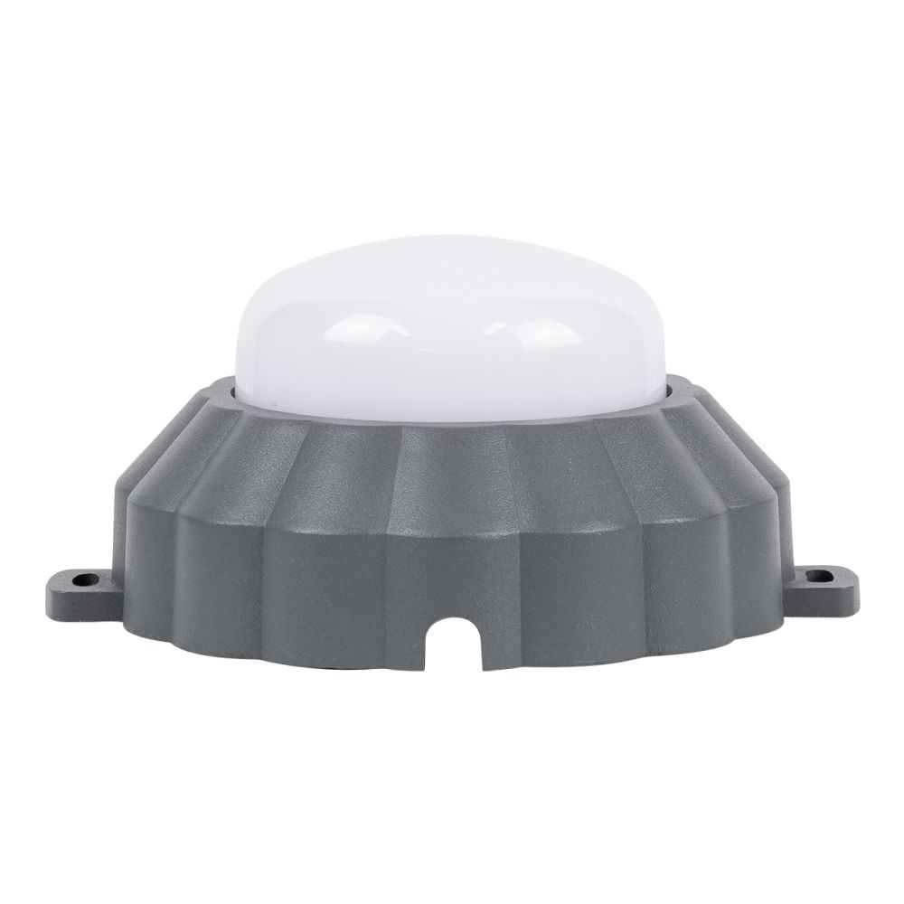 GLOBOSTAR® WALLLIGHT-MONA 90628 Μοντέρνο Φωτιστικό Τοίχου - Απλίκα LED 6W 660lm 360° DC 24V Αδιάβροχο IP65 Θερμό Λευκό 2700K - CREE COB Chip & TÜV SÜD Driver - Γκρι Ανθρακί Ματ - Μ11 x Π11 x Υ6.5cm - 3 Χρόνια Εγγύηση