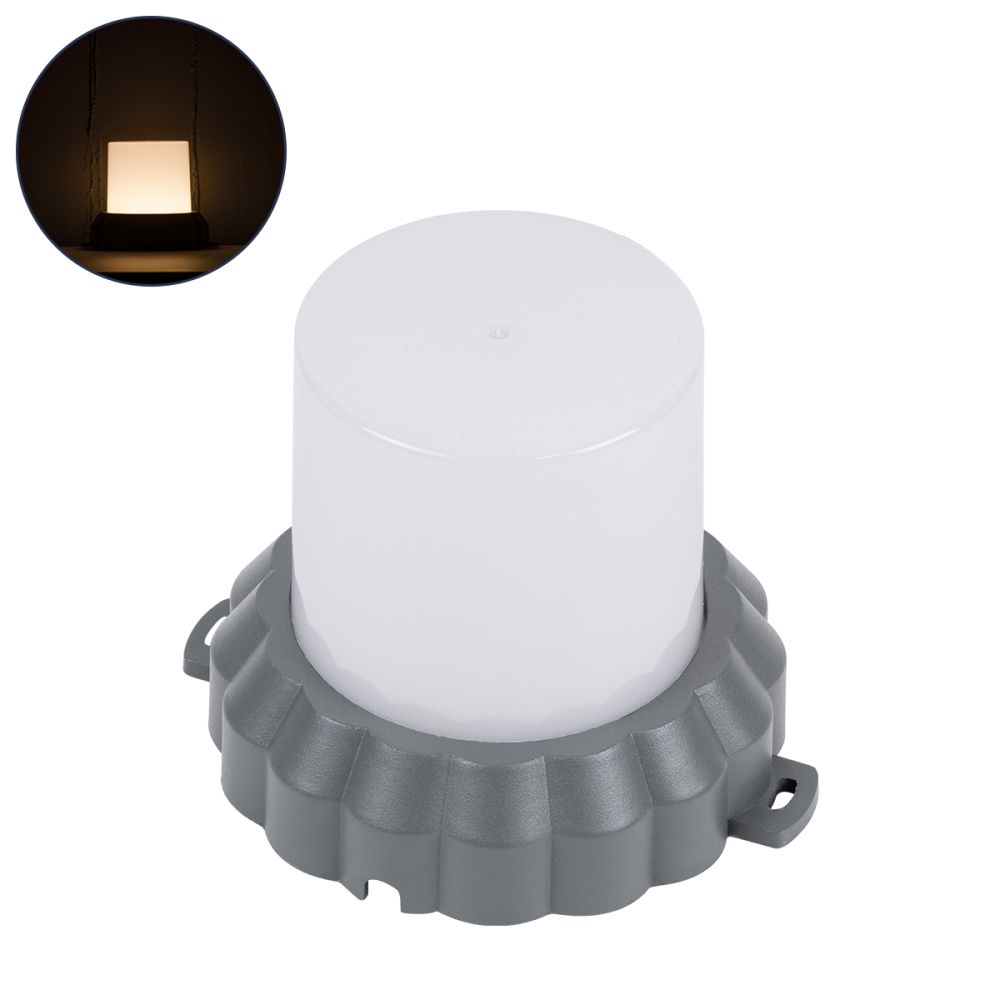 GLOBOSTAR® WALLLIGHT-MONA 90629 Μοντέρνο Φωτιστικό Τοίχου - Απλίκα LED 12W 1320lm 360° DC 24V Αδιάβροχο IP65 Θερμό Λευκό 2700K - CREE COB Chip & TÜV SÜD Driver - Γκρι Ανθρακί Ματ - Μ13 x Π13 x Υ12.5cm - 3 Χρόνια Εγγύηση